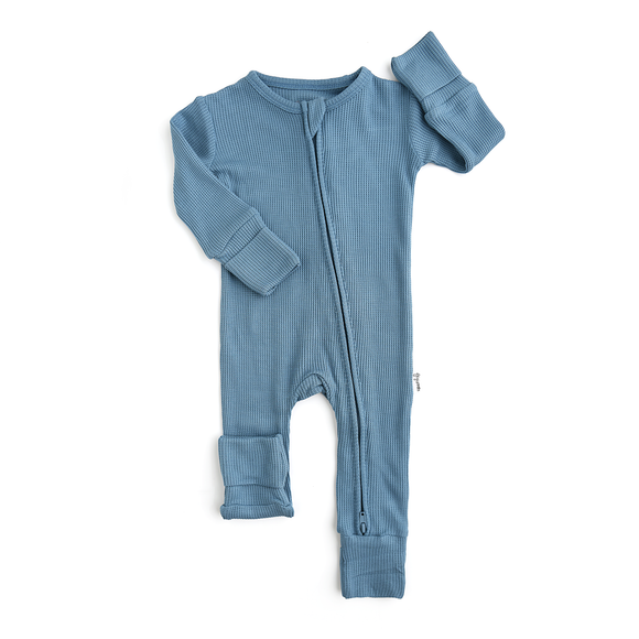Bamboo Waffle Zip - Slate