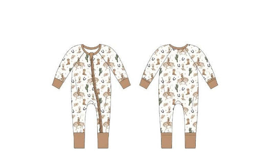 Western | Bamboo Zipper Pajamas