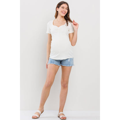 Ribbed SS Top Maternity