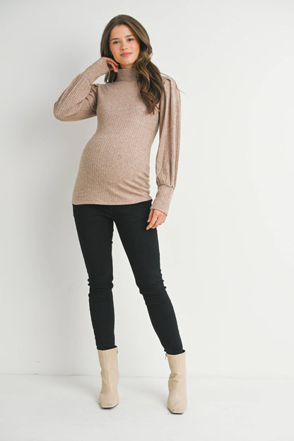 Puff Sleeve Maternity Top