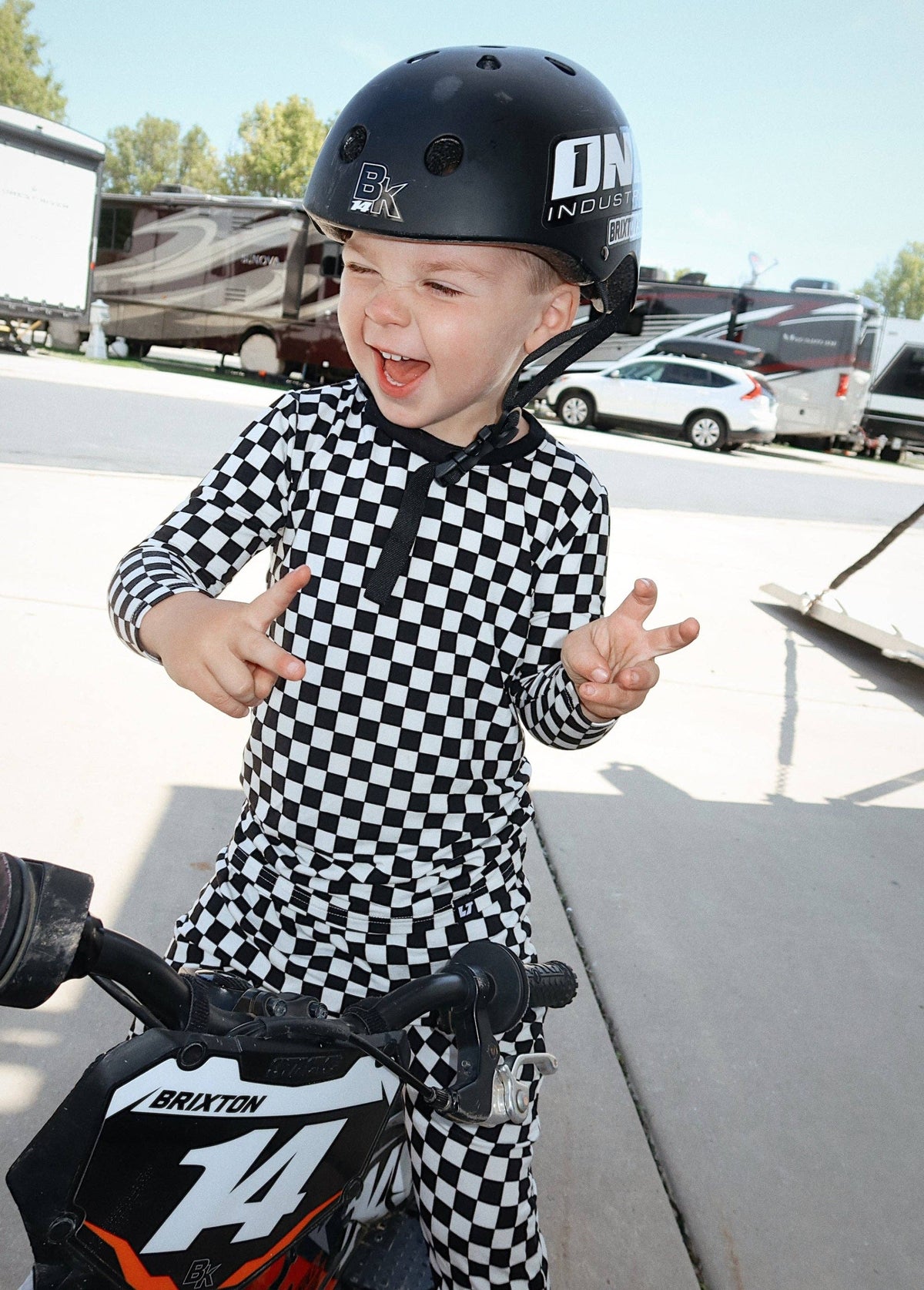 Black Classic Checkered Bamboo Jammies