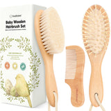 Baby Hair Brush and Comb Set: Walnut