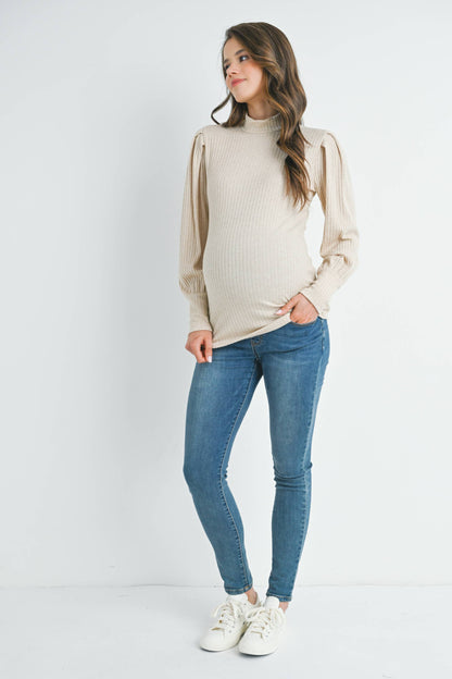 Puff Sleeve Maternity Top