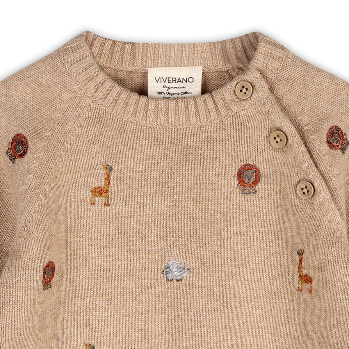 Oat Baby Sweater - Safari