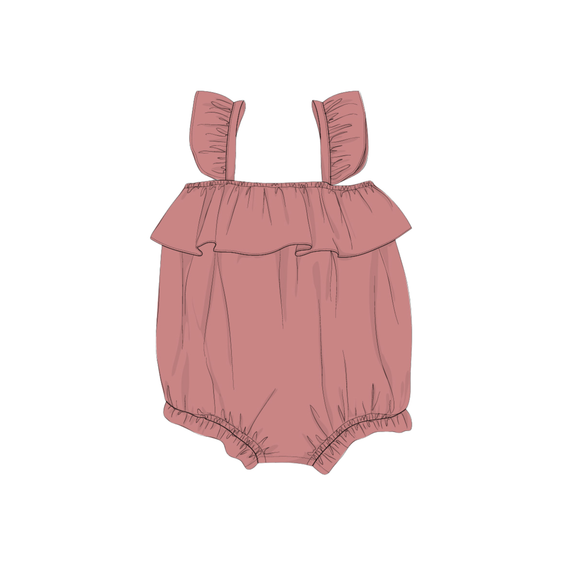 babysprouts - Gauze Bubble Romper: Rose