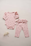 Cotton Floral Ruffle LS Set - Rosalie