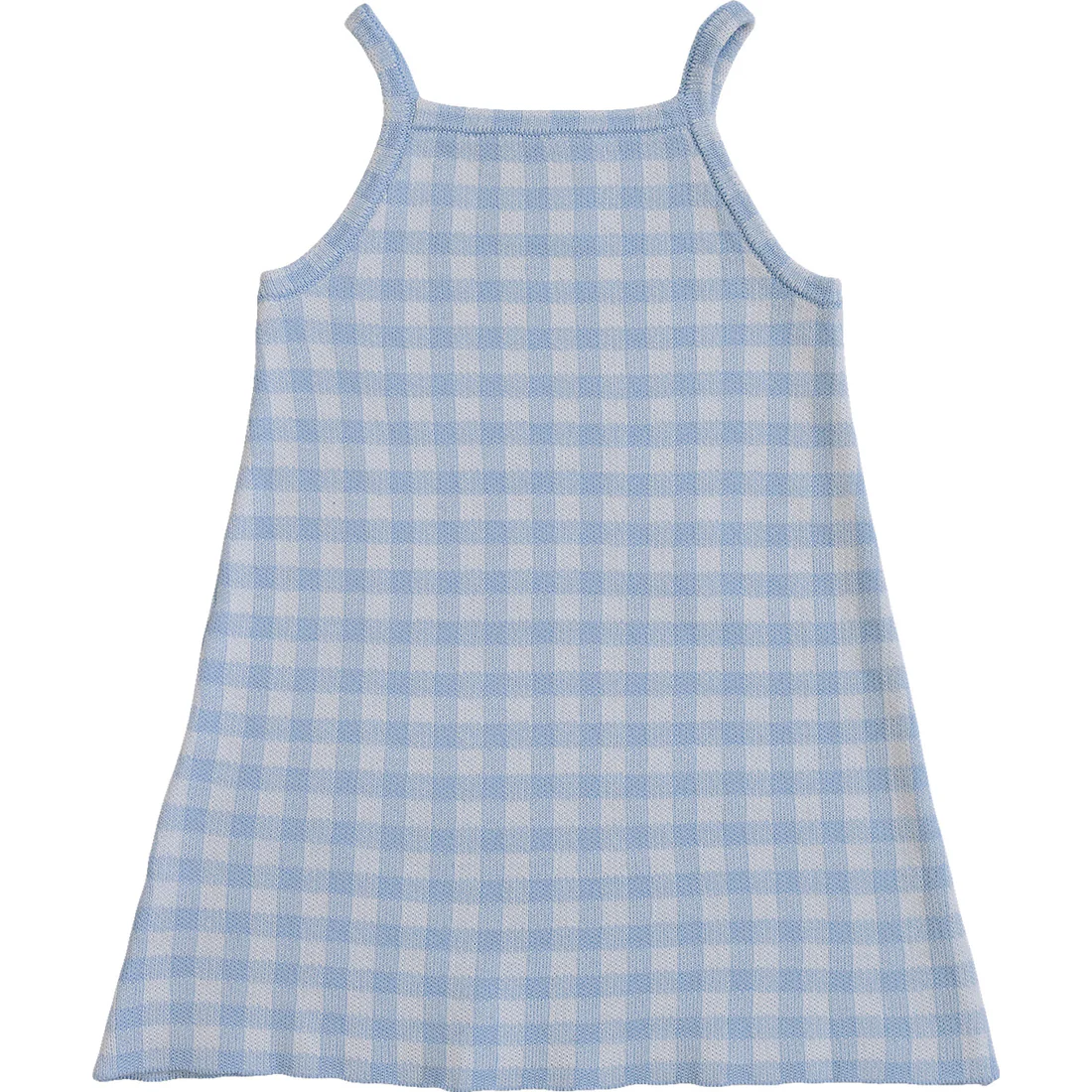 Knit Dress - Blue Gingham
