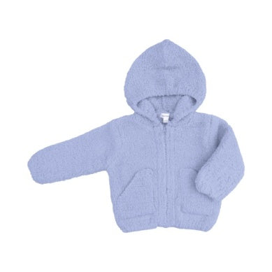 Chenille Hooded Jacket - Blue