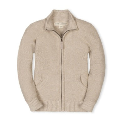 H&H Full Zip Sweater - Wheat
