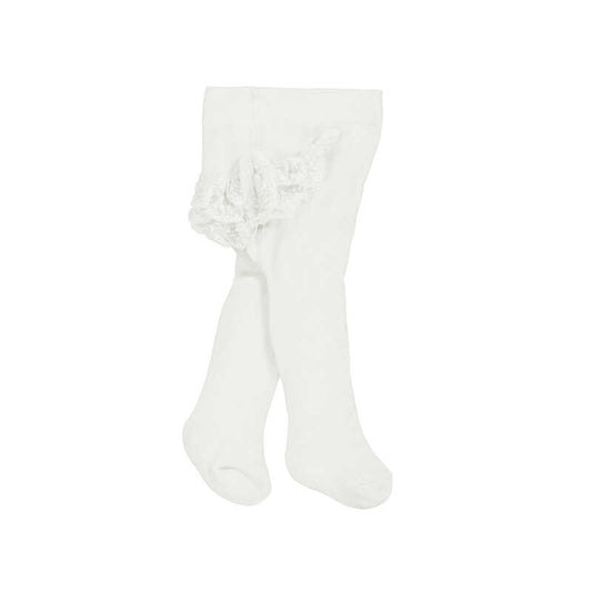 Mayoral - Ruffle Back Tights - White