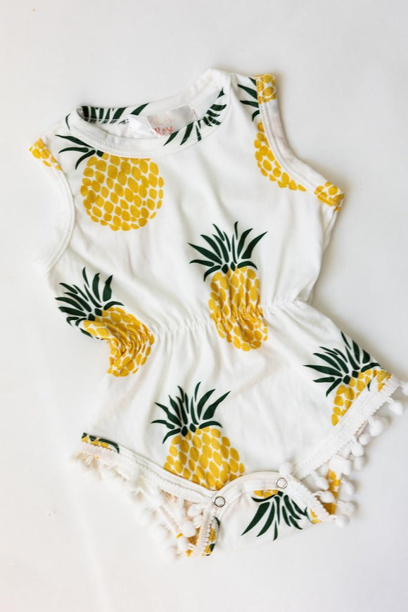 Pineapple Pom Pom Romper
