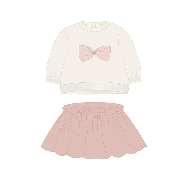 Mayoral - Skirt and Sweater Set - Bow