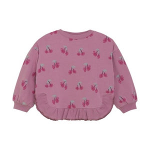 Minymo - Sweatshirt - Cherry Ruffle