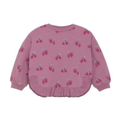 Minymo - Sweatshirt - Cherry Ruffle