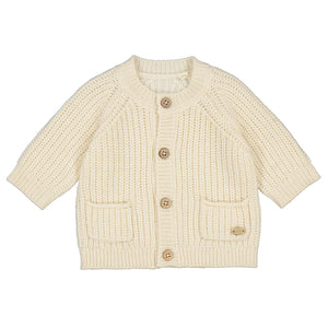 Mayoral - Knit Button Cardigan - Cream