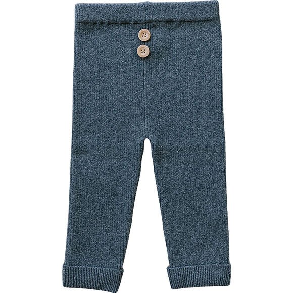 Organic Cotton Knit Leggings - Charcoal