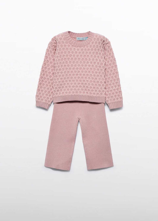 Abel & Lula - Knit Pants Set - Petal