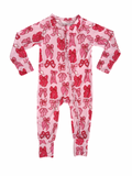 IMJ - Zip Romper - Red Bow