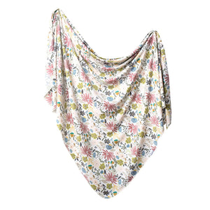 Olive Knit Swaddle Blanket
