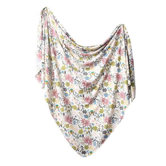 Olive Knit Swaddle Blanket
