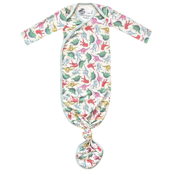 Dinosaurs Newborn Knotted Gown