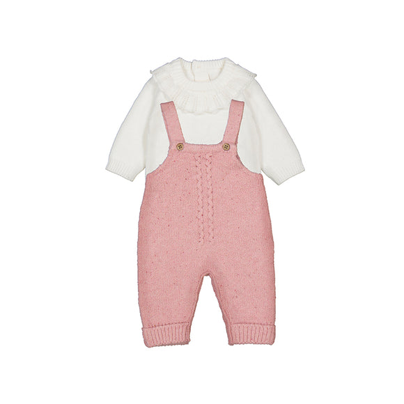 Mayoral - Knit Overall Set - Pink