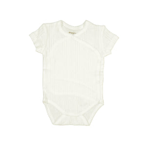 Mayoral - Cotton Layette Onesie - White Pointelle