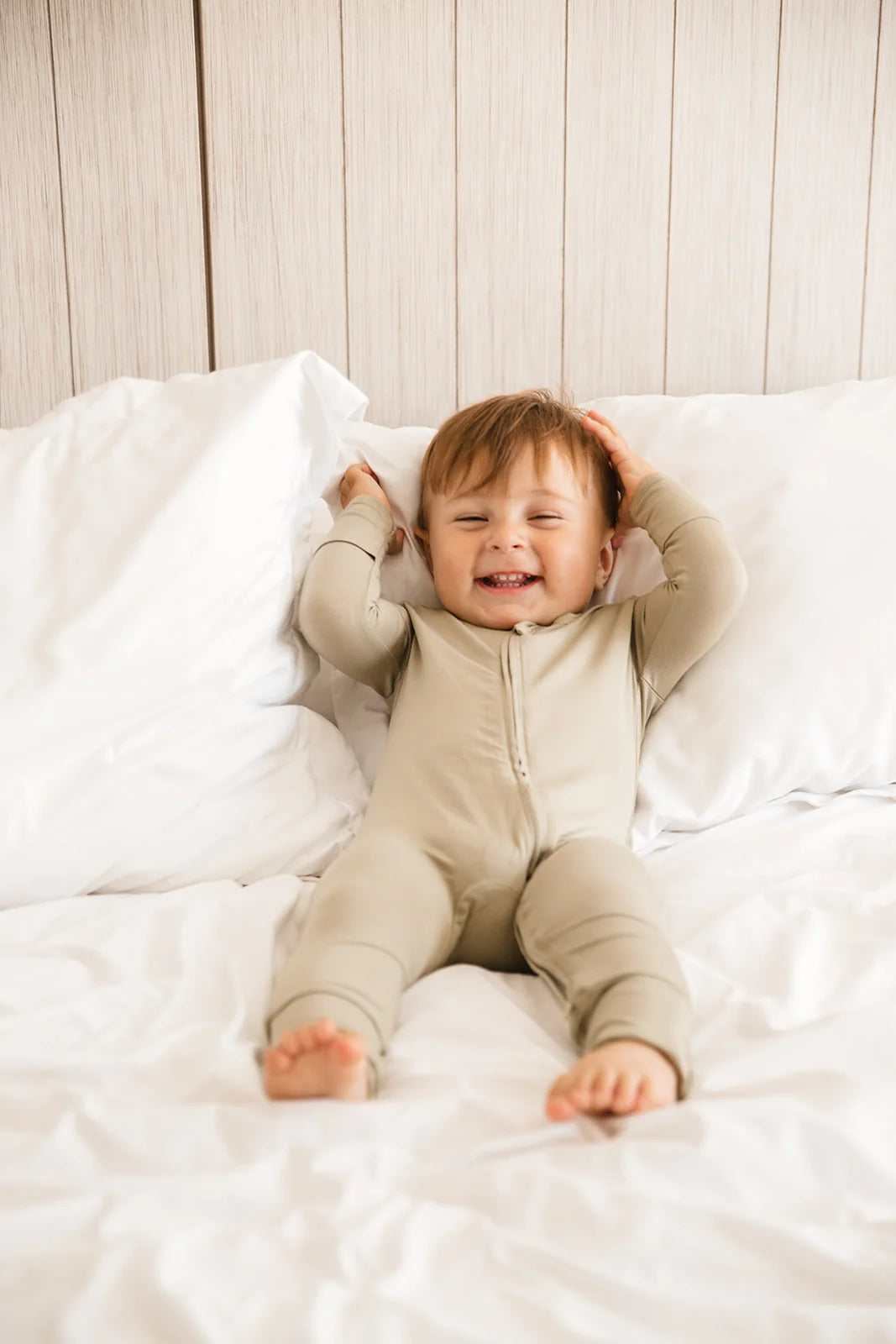 LUXE Bamboo Footless Pajama - Sand
