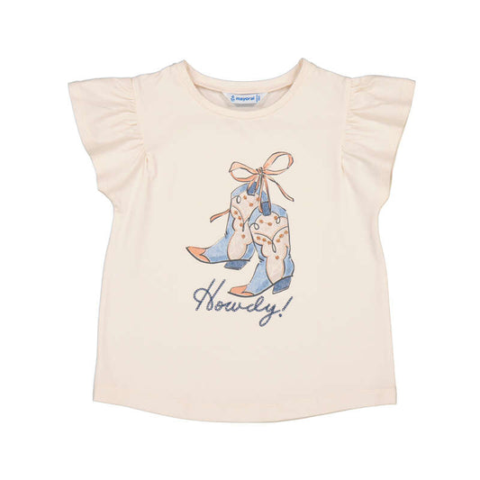 Flutter Sleeve Tee - Howdy