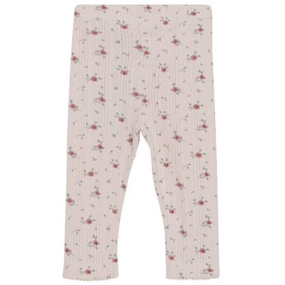 En Fant - Pointelle Leggings - Rose Floral