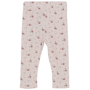 En Fant - Pointelle Leggings - Rose Floral