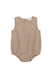 Bentley Playsuit - Cocoa Check