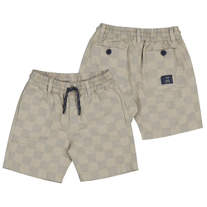 Checker Printed Shorts - Dust