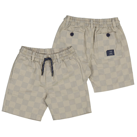 Checker Printed Shorts - Dust