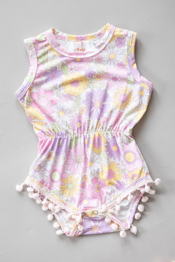 Pom Pom Romper - Springtime
