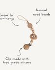 Mushie Silicone Pacifier Clip - Mila