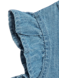 Organic Anya Chambray Ruffle Hem Top