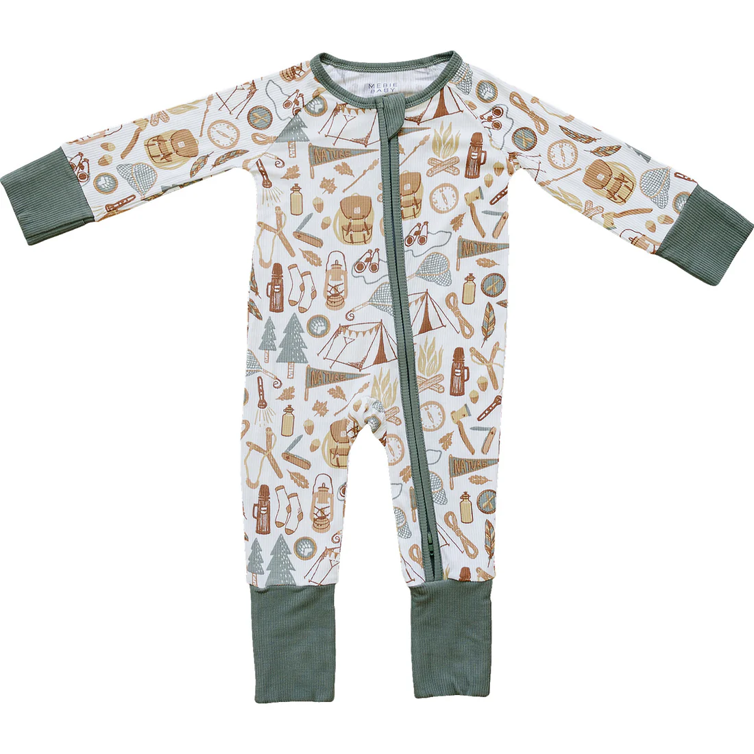 Bamboo Zipper Romper - Camp