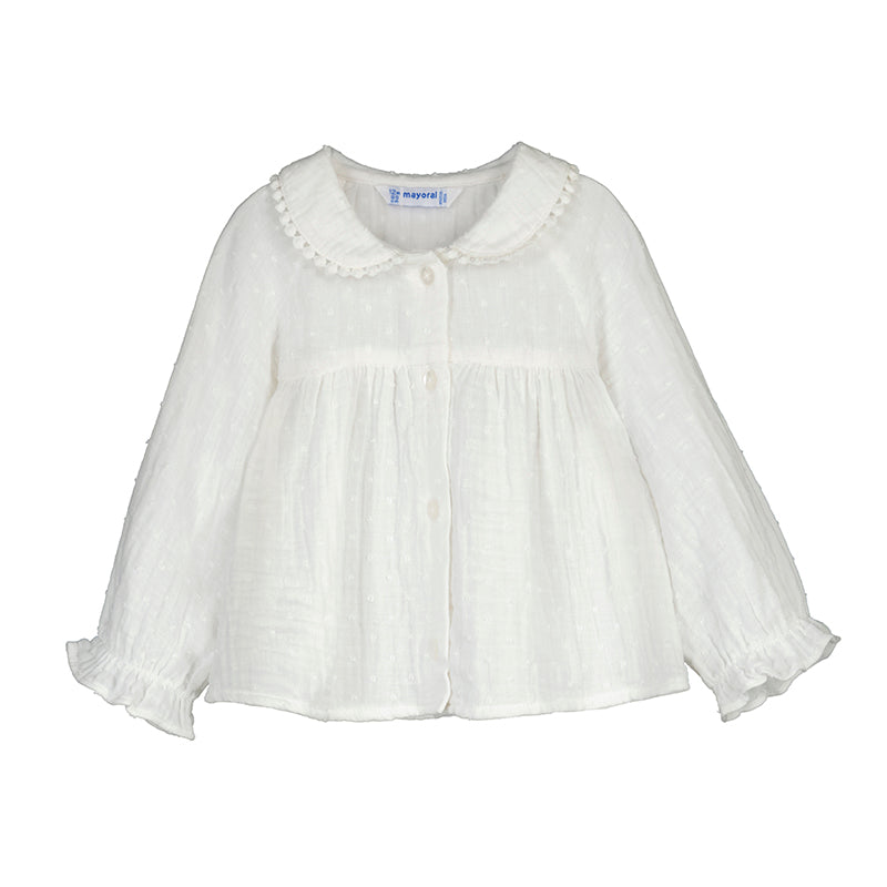 Mayoral - Plumenti Chiffon Blouse - Cream