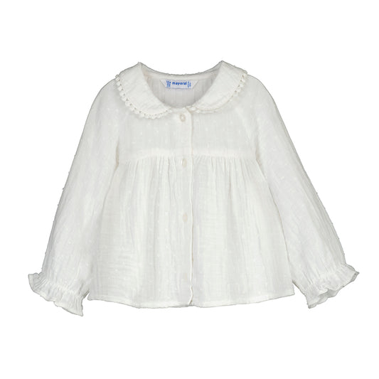 Mayoral - Plumenti Chiffon Blouse - Cream