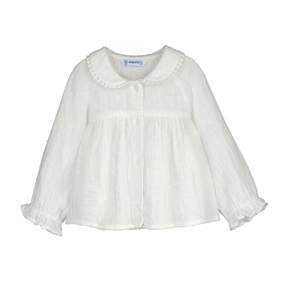 Mayoral - Plumenti Chiffon Blouse - Cream