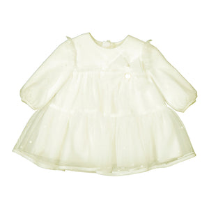 Mayoral - White Baby Long Sleeve Dress Baby Maven Boutique Mayoral - White Baby Long Sleeve Dress Baby Maven Boutique