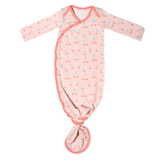 Cheery Newborn Knotted Gown