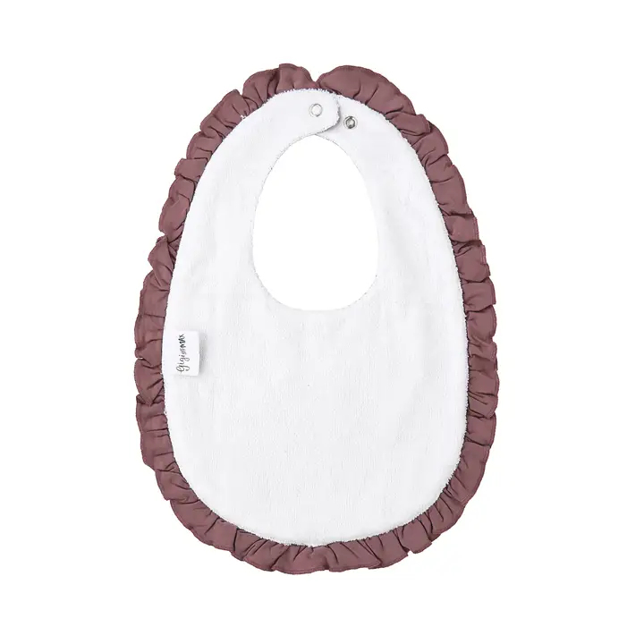 RUFFLE SNAP BIB