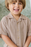 Silas Collared Shirt - Cocoa Check