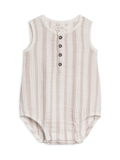 Bowie Muslin Romper - Enzo Stripe/Beige