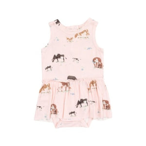 Skirted Bodysuit - Cow Families