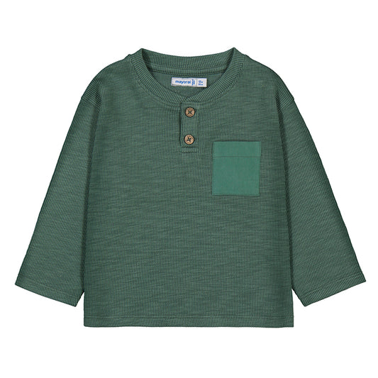 Mayoral - Long Sleeve Pocket Tee - Fir