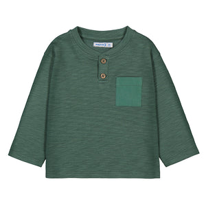 Mayoral - Long Sleeve Pocket Tee - Fir