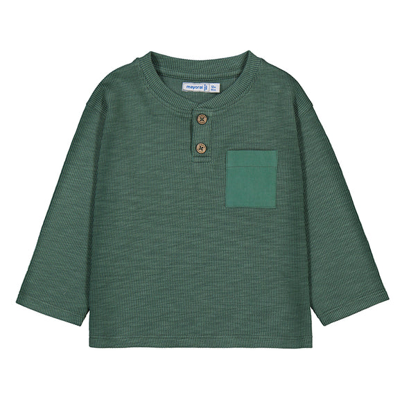 Mayoral - Long Sleeve Pocket Tee - Fir